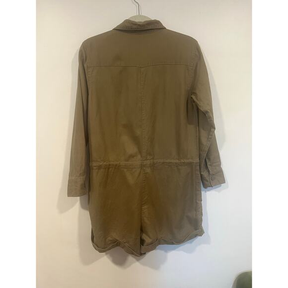 Aeri Minimalist Olive Green Utility Romper Cotton Small - Picture 5 of 8